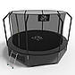 Батут FitToSky 252см з внутрішньою сіткою та драбинкою 48 пружин чорний, фото 2