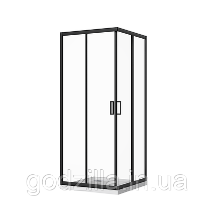 Скляна душова кабіна AVKO Glass  RDR06, 190х90х90 Black