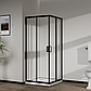 Скляна душова кабіна AVKO Glass RDR06, 190х90х90 Black, фото 3