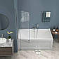 Скляна шторка для ванни AVKO Glass RDW02-J2 100x140 Silver, фото 4