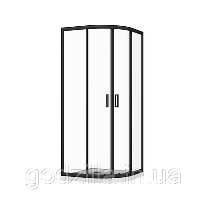 Скляна душова кабіна AVKO Glass RDS06, 90х90х190 Black