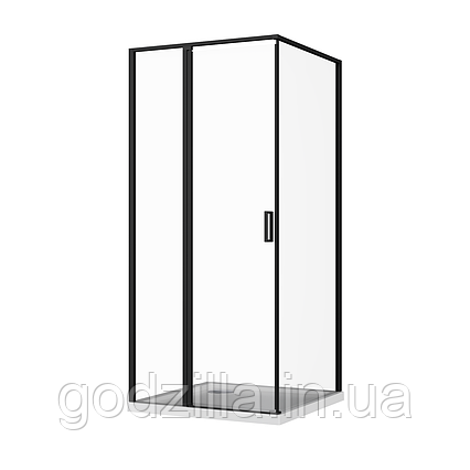 Скляна душова кабіна AVKO Glass  RDR13B, 90х90х190 Black