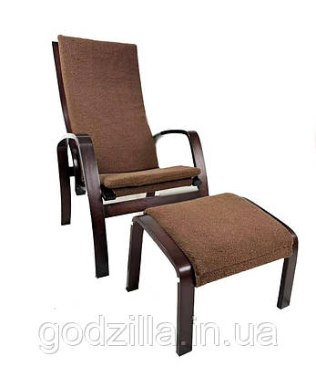 Крісло для відпочинку з підставкою Avko ARC012 Walnut Latte