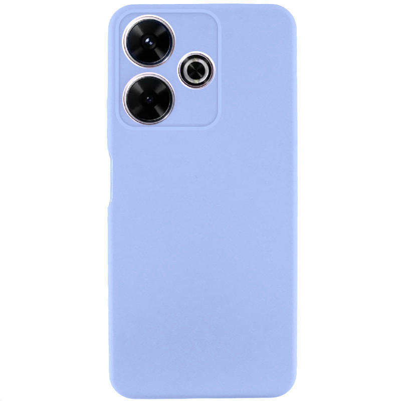Чохол GETMAN Liquid Silk Full Camera для Xiaomi Redmi 13 4G / Poco M6 4G | TPU + Мікрофібра Бузковий / Light purple, фото 1