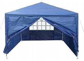 Павільйон садовий Avko Garden 3х3 м з 4 стінками, синій, фото 4