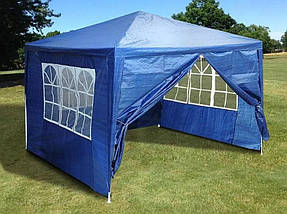 Павільйон садовий Avko Garden 3х3 м з 4 стінками, синій, фото 5