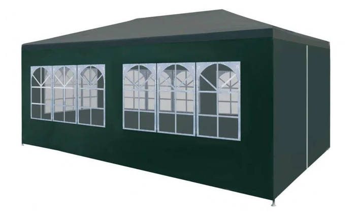 Павільйон садовий Avko Garden 3х6 м з 6 стінками, зелений, фото 1