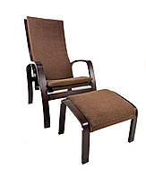 Крісло для відпочинку з підставкою Avko ARC012 Walnut Latte