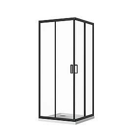 Скляна душова кабіна AVKO Glass  RDR06, 190х90х90 Black