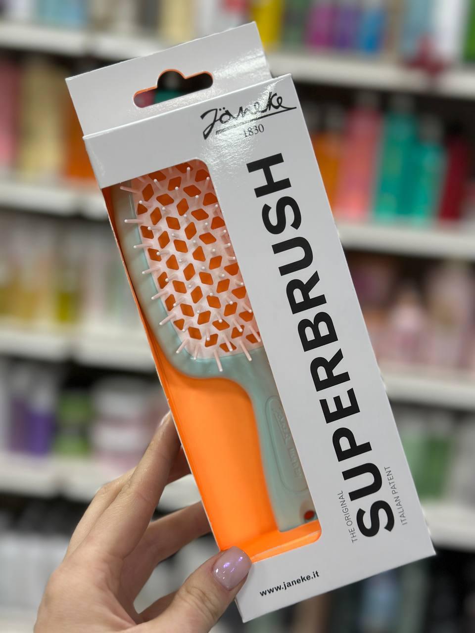 Щітка для волосся Janeke Superbrush бірюзова з білою серединкою 93SP226TSE