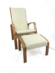 Крісло для відпочинку з підставкою Avko ARC013 Natural Beige