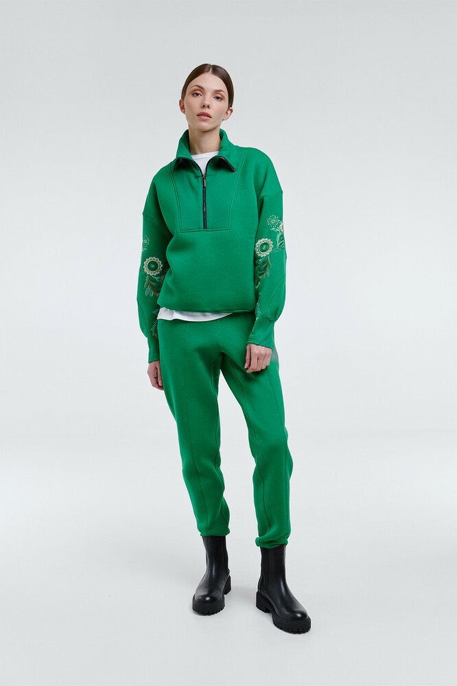 Жіночий трикотажний костюм з вишивкою в етно-стилі Modna KAZKA MKRM4129-2, фото 1