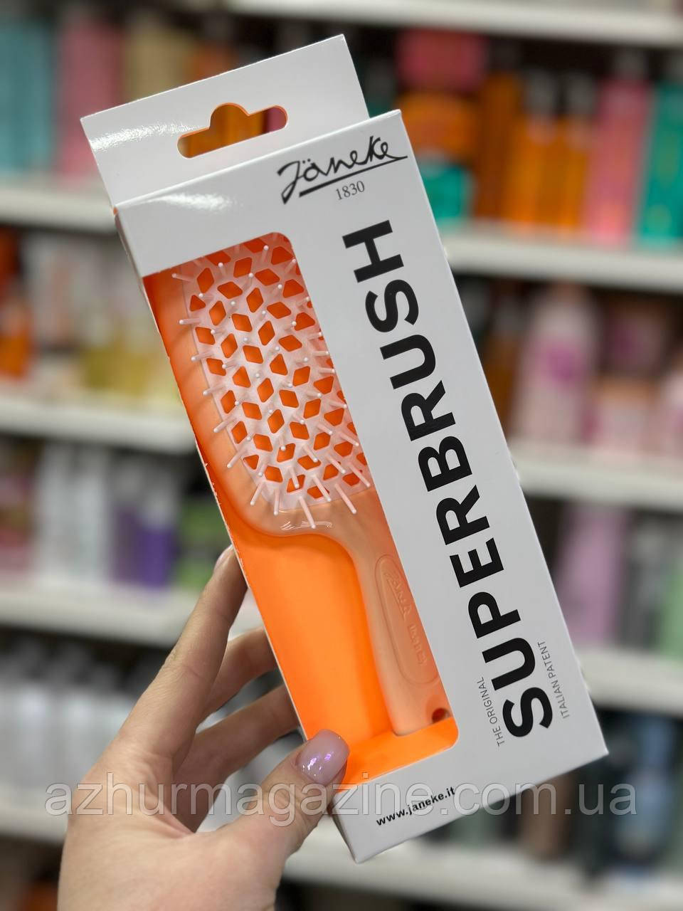 Щітка для волосся Janeke Superbrush персикова з білим 93SP226ARA