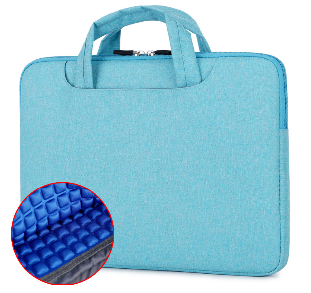 Сумка для ноутбука синя 15,6" 3D захисна сумка для ноутбуку 15 дюймів сумка під ноутбук та документи на ремені блакитна, фото 1