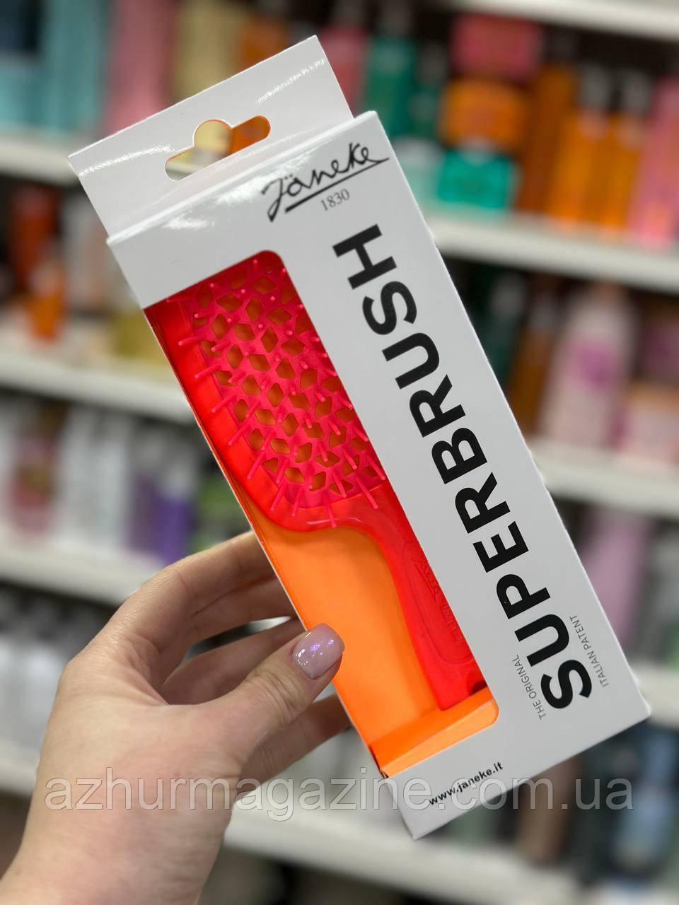 Щітка для волосся Janeke Superbrush рожевий кислотний 82SP226PFL