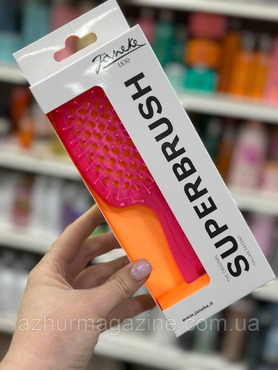 Щітка для волосся Janeke Superbrush рожевий неон  82SP226FFL