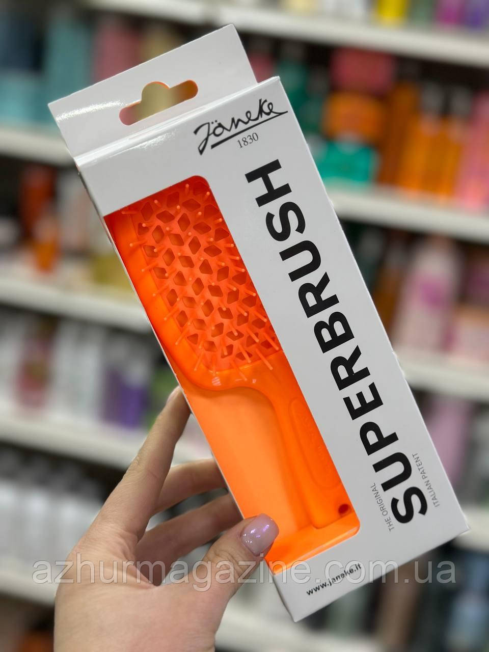 Щітка для волосся Janeke Superbrush оранжева неон 82SP226OFL