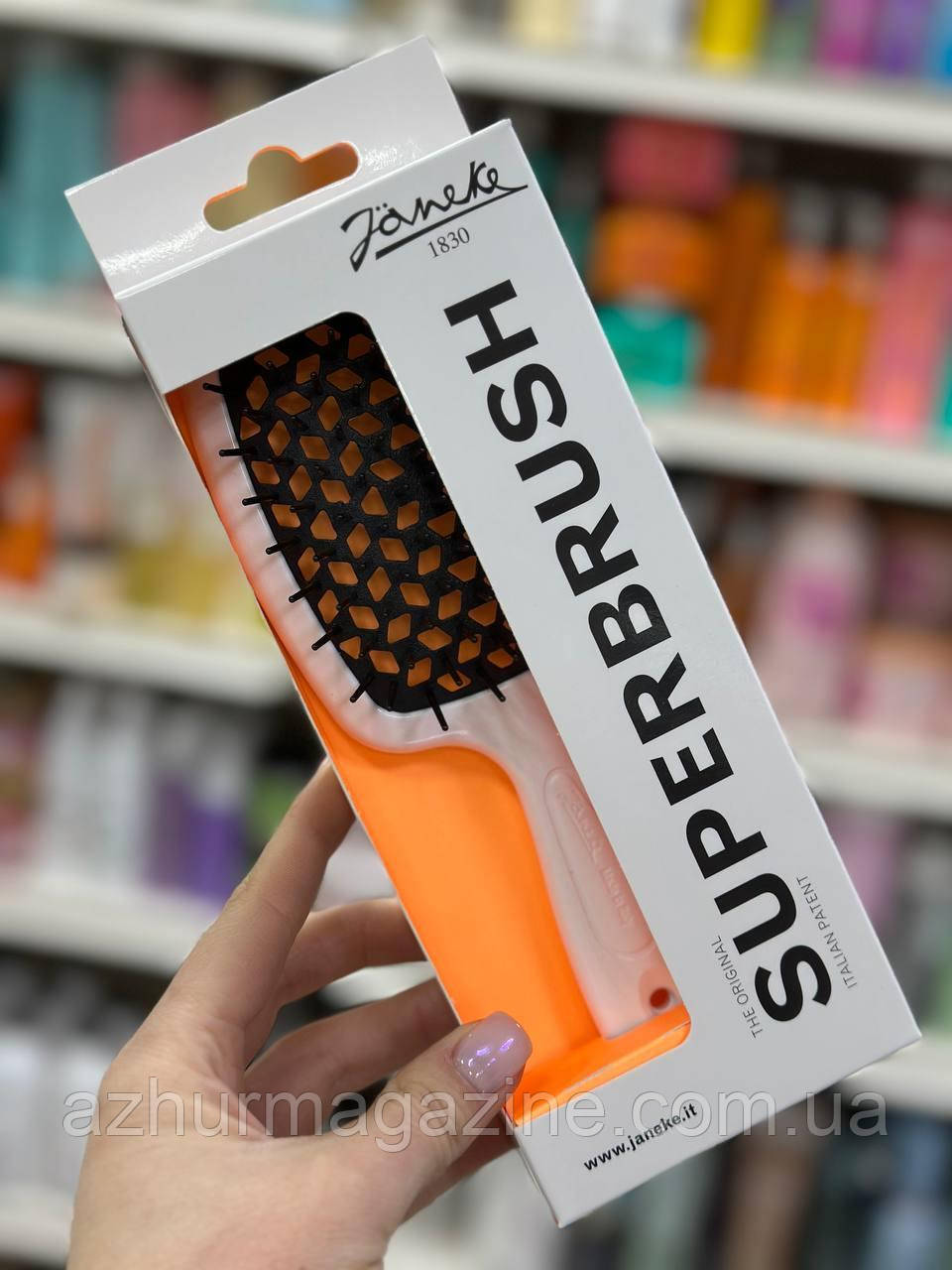 Щітка для волосся Janeke Superbrush біла з чорним SP226BIANER