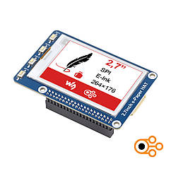 Дисплей Waveshare E-Paper 2,7” HAT (264×176 / E-Ink / B-W-R)