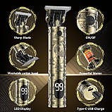 Машинки для стриження волосся Solati для чоловіків Бездротові професійні тримери для бороди з РК-дисплеєм Електричний грумінг, фото 6