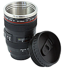 Термокухоль із кришкою Canon і напувалкою у формі об'єктива фотоапарата Лучшая цена, фото 3