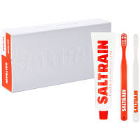 Оригінал! Набір косметики Saltrain Dental Kit Червоно-білий Зубна паста з фтором та сірою сіллю 100 мл + Щітка 2 шт.