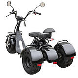 Електроскутер триколісний трицикл чорний MAXXTER TRIKE Black. Запас ходу 70 км. Заряджання 8 год. Макс 35 км/год., фото 4
