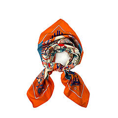 Хустка жіноча з малюнком LuckyLOOK Ару 90х90 см Молочний/Блакитний (486-195)