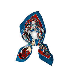 Хустка жіноча з візерунком LuckyLOOK Child 90х90 см Рожевий/Сірий (486-133)