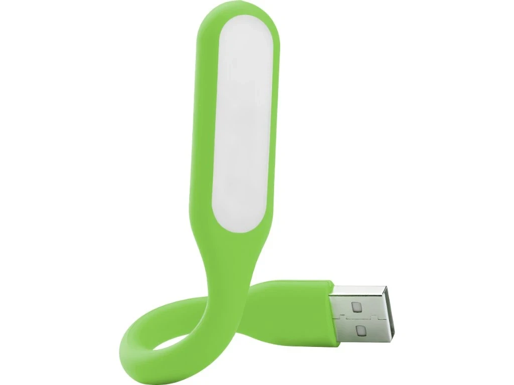 Гнучка світлодіодна лампа з USB роз'ємом 1.2W, лампа для Power Bank, комп'ютера, ноутбука, холодне світло, салатова