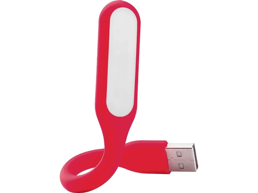 Гнучка світлодіодна лампа з USB роз'ємом 1.2W, лампа для Power Bank, комп'ютера, ноутбука, холодне світло, червона