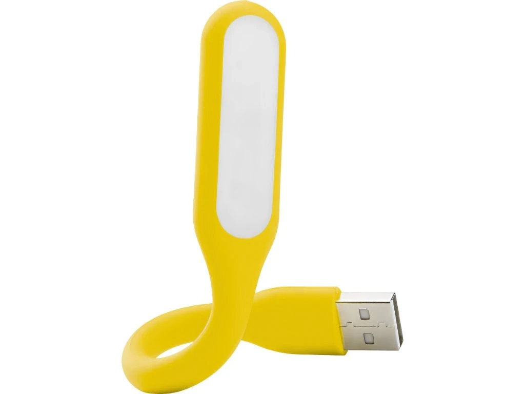 Гнучка світлодіодна лампа з USB роз'ємом 1.2W, лампа для Power Bank, комп'ютера, ноутбука, холодне світло, жовта