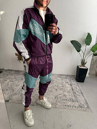 Фіолетовий спортивний чоловічий костюм олімпійка штани з принтом, фото 2