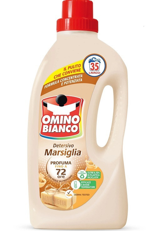 Гель для прання універсальний Omino Bianco Марсельське Мило 1,4 л 35 прань, фото 1