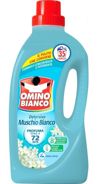 Гель для прання універсальний Omino Bianco Білий Мускус 1,4 л 35 прань