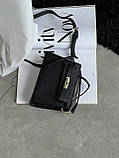 Сумка жіноча Hermes Kelly mini чорний крос боді Хермес, фото 5