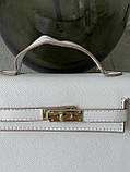 Сумка жіноча Hermes Kelly mini білий крос боді Хермес, фото 2
