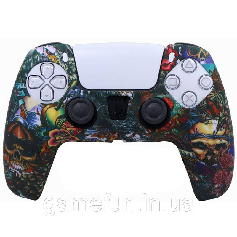Силіконовий чохол для джойстика PS5 Dualsense графіті Devil (HS-PS5315I), фото 1