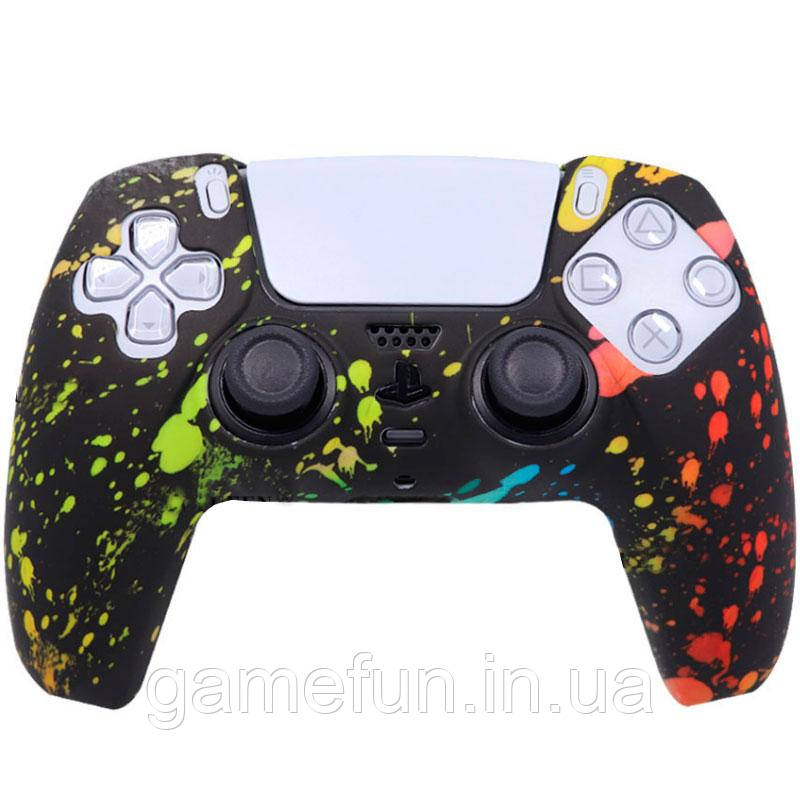 Силіконовий чохол для джойстика PS5 DualSense (принт графіті), фото 1