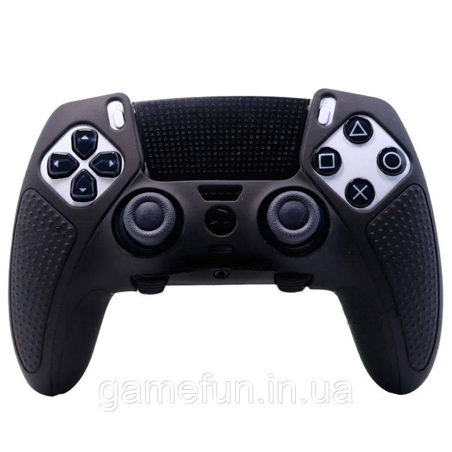 Силіконовий чохол для геймпада PS5 Dualsense Edge (чорний), фото 1