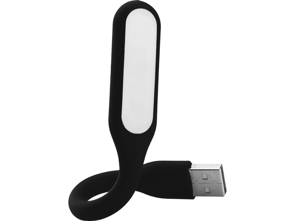 Гнучка світлодіодна лампа з USB роз'ємом 1.2W, лампа для Power Bank, комп'ютера, ноутбука, холодне світло, чорна