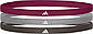 В'язання на голову Adidas Hairbands 3pk чорний, сірий, бордовий Уні One Size ADAC-16201-NL (Оригінал), фото 2