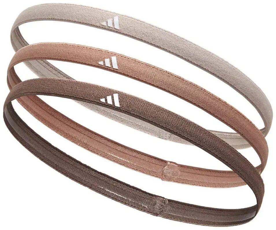 Пов'язки на голову Adidas Hairbands 3pk бежевий, темно-коричневий Уні One Size ADAC-16205 (Оригінал), фото 1