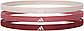 Пов'язки на голову Adidas Hairbands 3pk бордовий, рожевий, бежевий One Size ADAC-16208 (Оригінал), фото 2