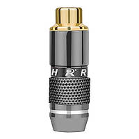 Гніздо RCA під паяння металевий корпус R Connector FreeEnd — RCA /F Black