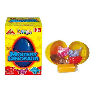 Тісто для ліплення 3 кольори (в стиках), формочки 3D-динозаври, в яйці 8901 G-Rich