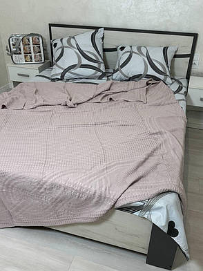 Постільна білизна з вафельним покривалом Євро, фото 2