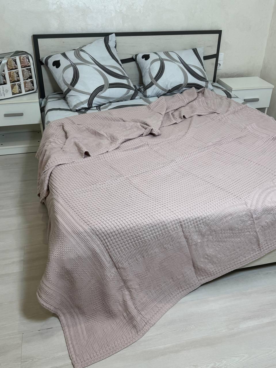 Постільна білизна з вафельним покривалом Євро