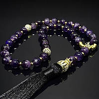 Чітки з натурального каменю аметист