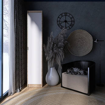 Шафа-пенал закрита Еверест Сіті-400 Дуб сонома/Білий (DTM-071094)+